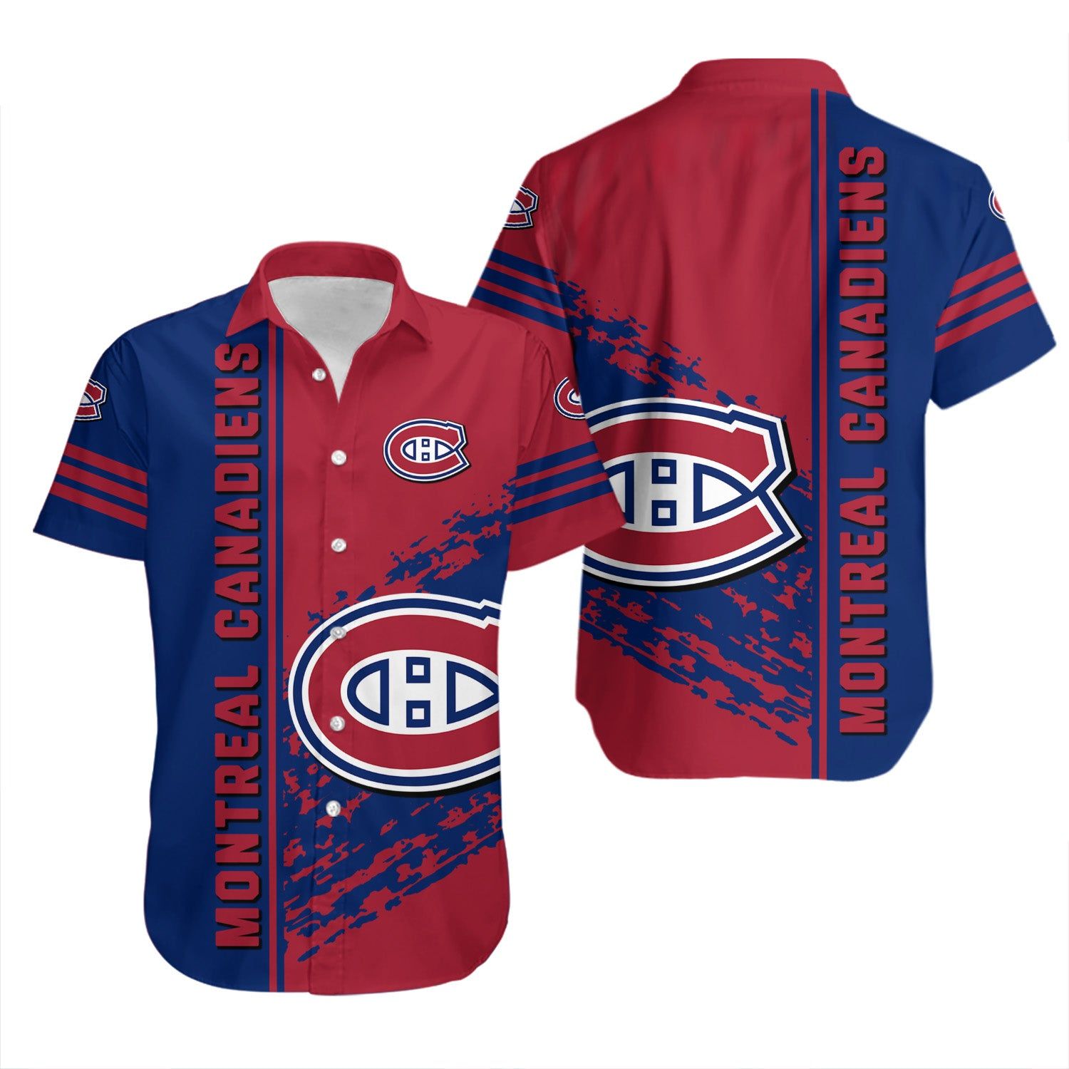 Montreal Canadiens Hawaiian Shirt Quarter Style NHL