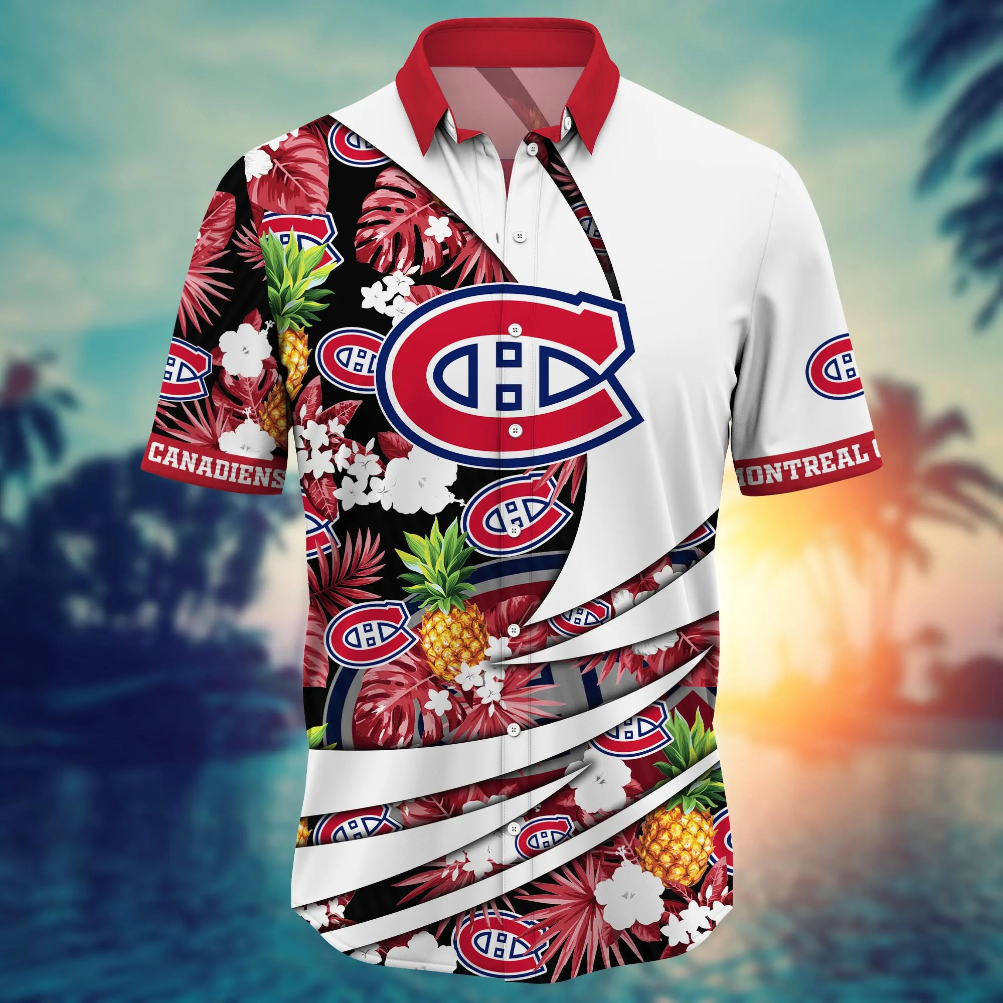 Montreal Canadiens NHL Hawaiian Shirt Bikinis Aloha Shirt 2 Montreal Canadiens NHL Hawaiian Shirt Bikinis Aloha Shirt - Image 2