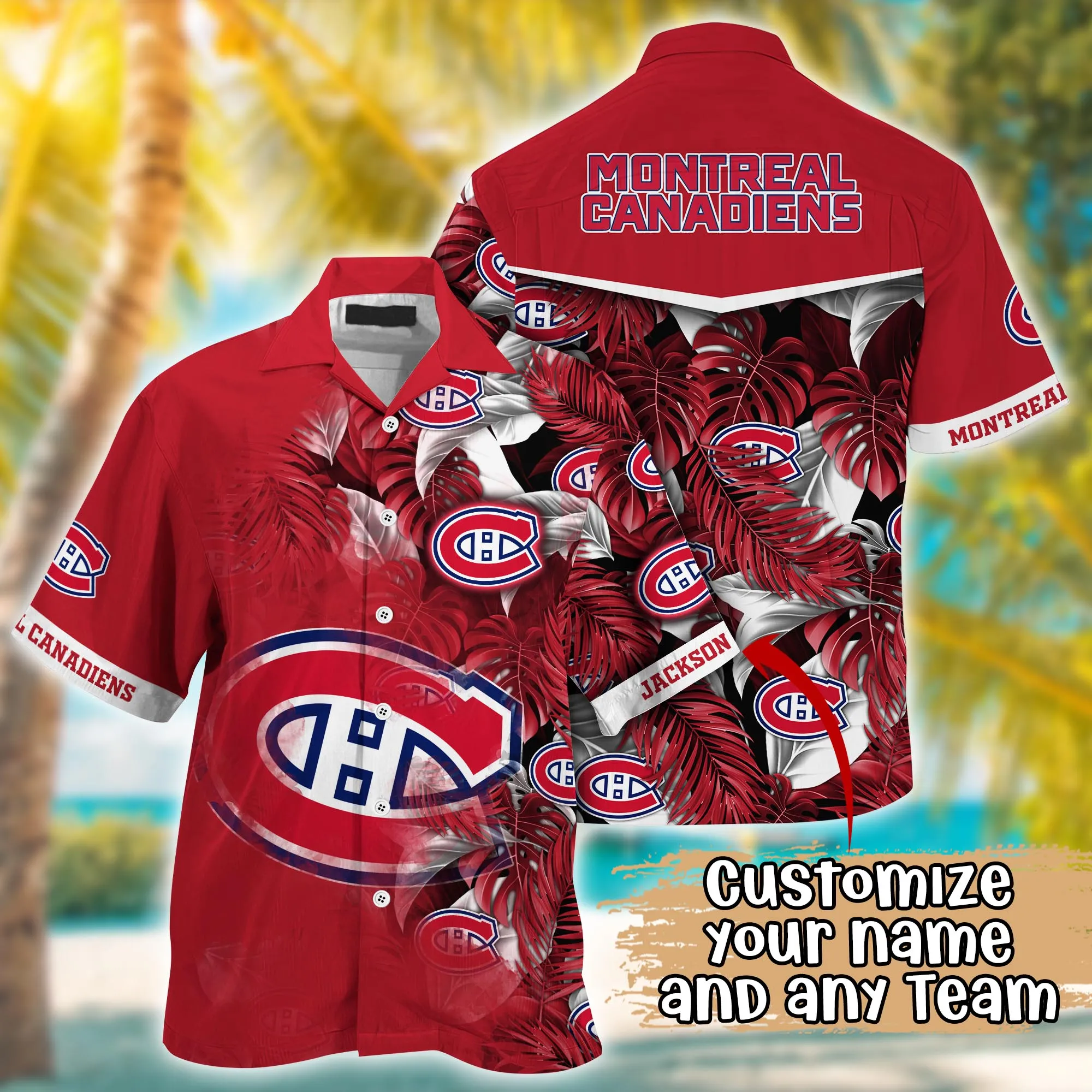 Montreal Canadiens NHL Summer Hawaii Shirt And Tshirt Custom Aloha Shirt