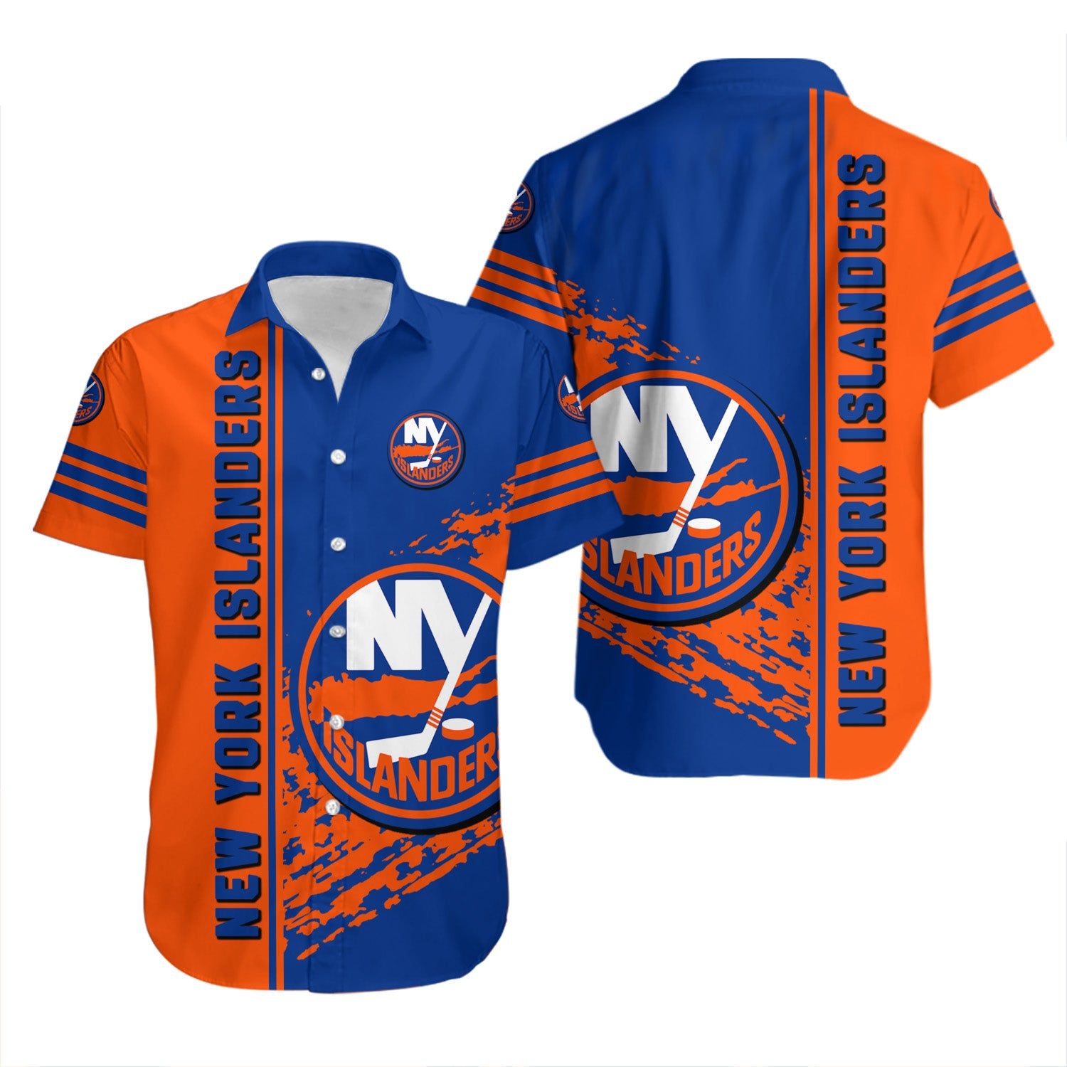 New York Islanders Hawaiian Shirt Quarter Style NHL