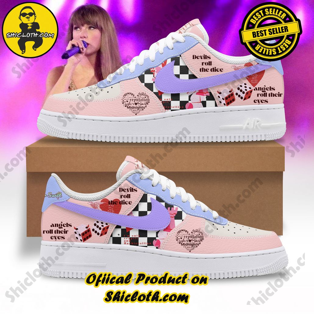 Taylor Swift Angels Roll Their Eyes Premium Air Force 1 Sneaker