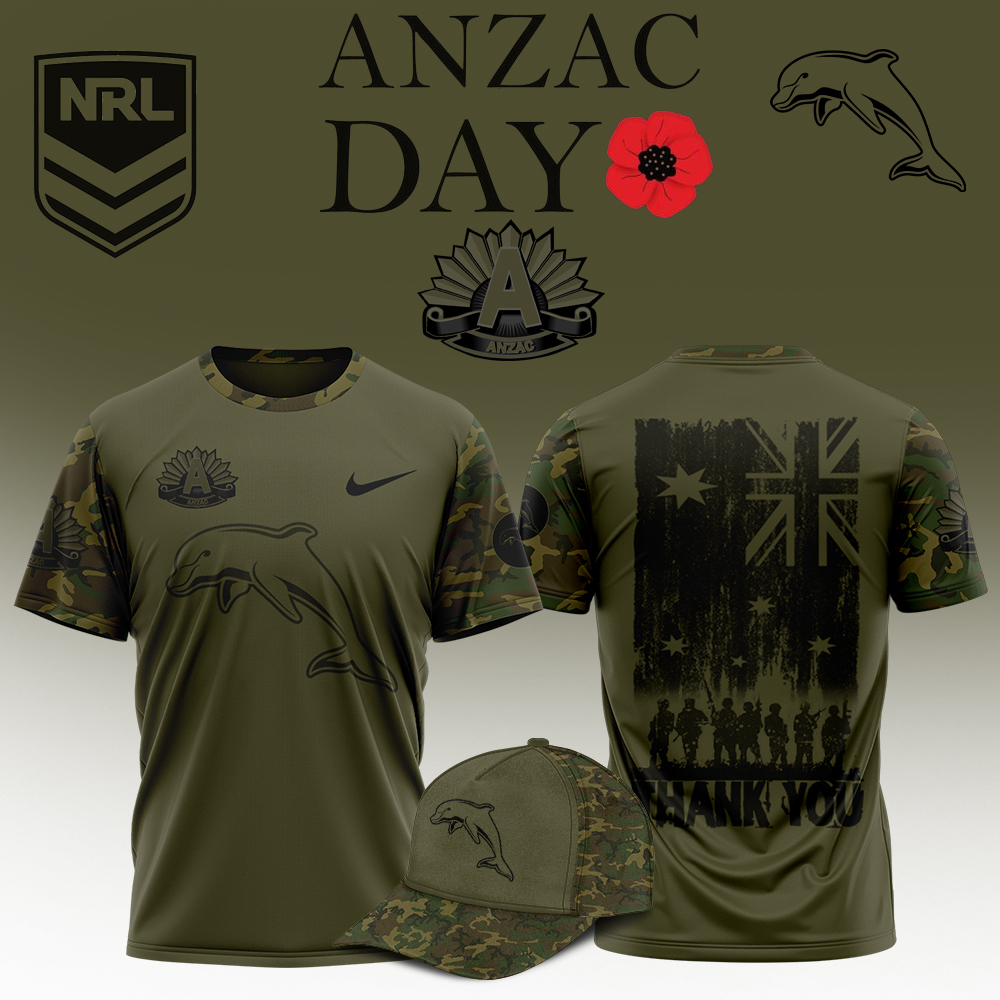 Alternative view of Dolphins Anzac Day 2025 Hoodie, Shirt, Polo