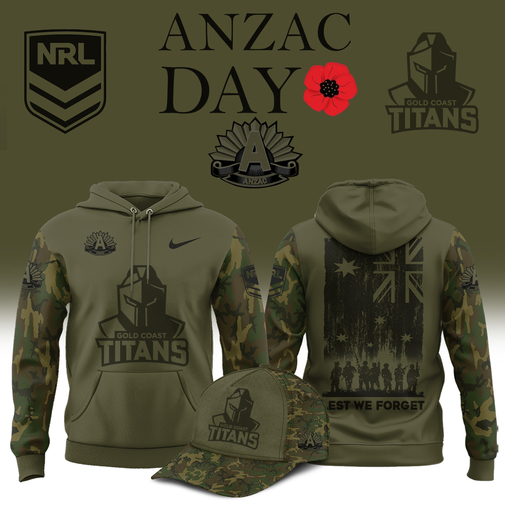 Gold Coast Titans Anzac Day 2025 Hoodie, Shirt, Polo