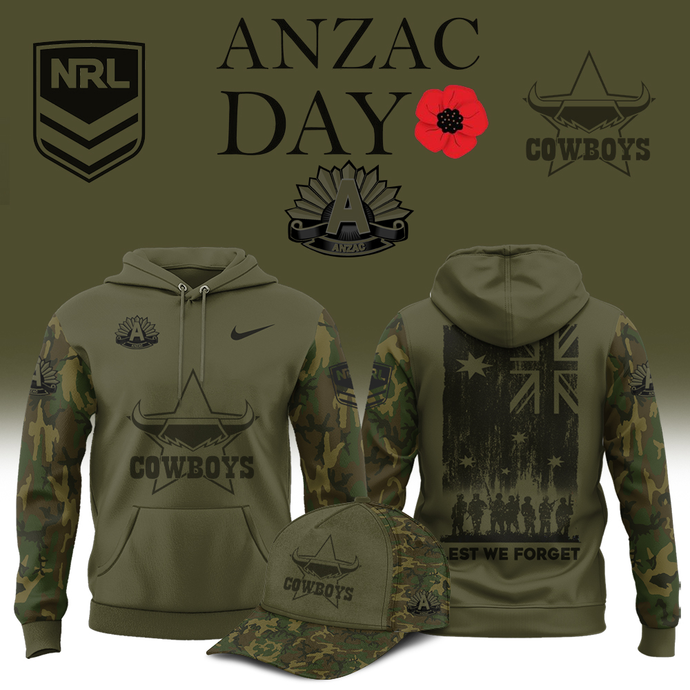 NQ Cowboys Anzac Day 2025 Hoodie, Shirt, Polo