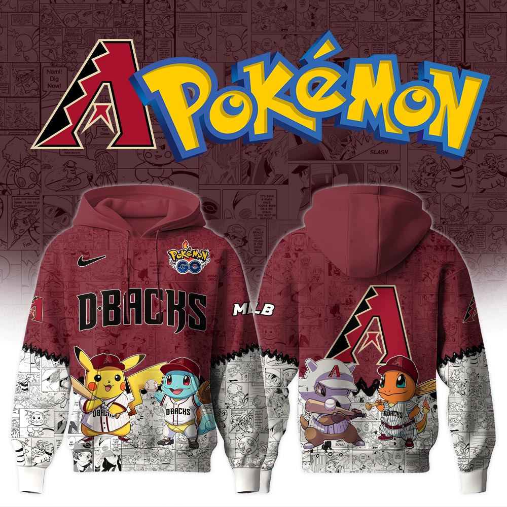 Arizona Diamondbacks Pokemon Baseball Hoodie