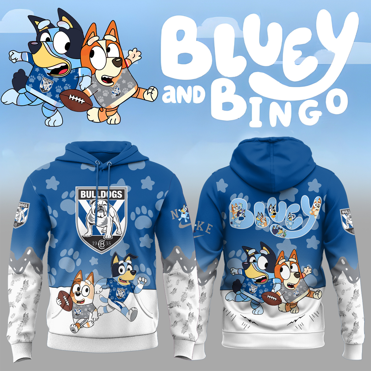 Canterbury-Bankstown Bulldogs Bluey and Bingo Hoodie