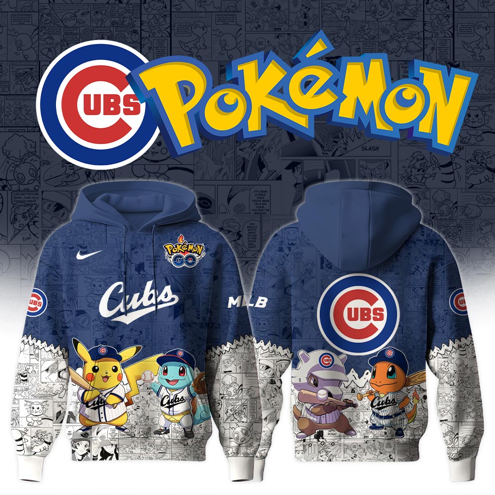 Chicago Cubs Pokemon Baseball Hoodie