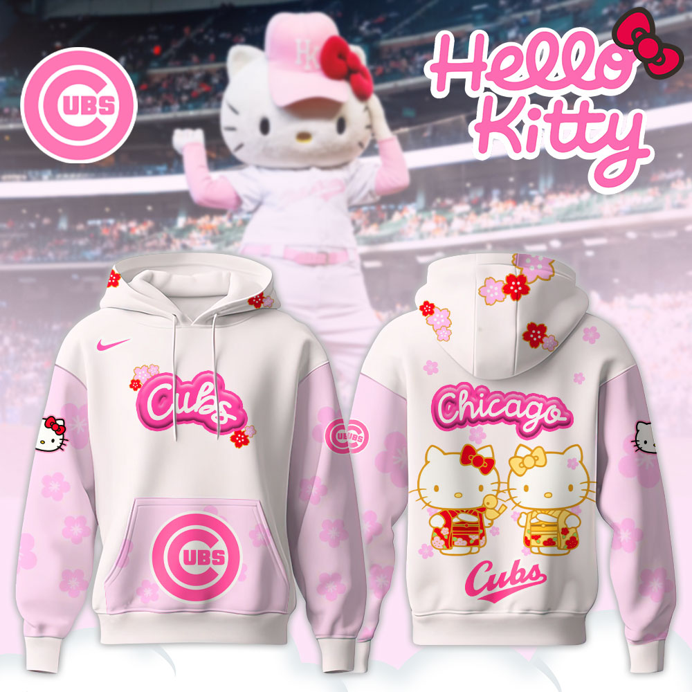Chicago Cubs Hello Kitty Happy Girls Day Baseball Jersey and Hoodie