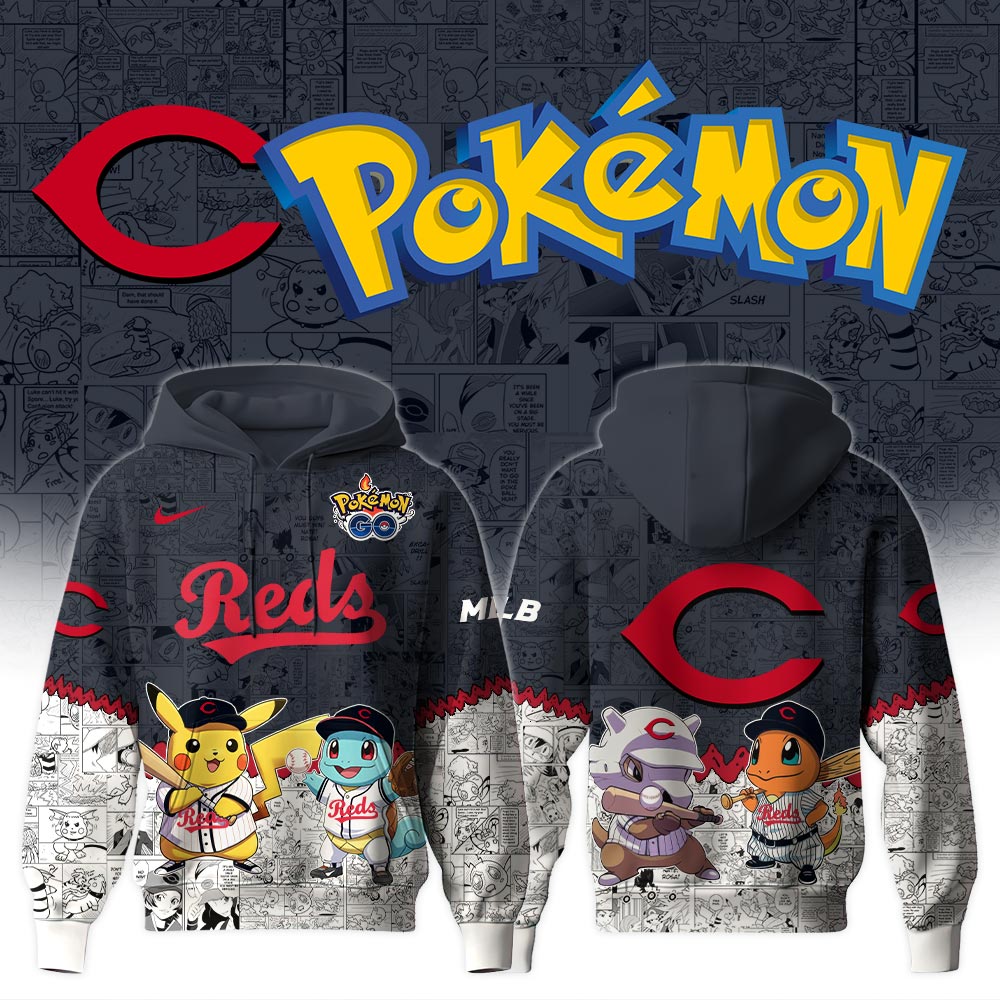 Cincinnati Reds Pokemon Baseball Hoodie