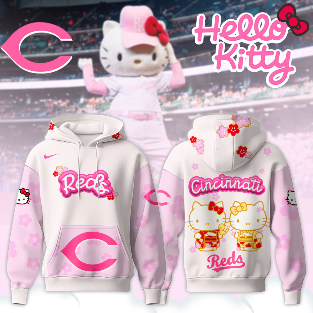 Cincinnati Reds Hello Kitty Happy Girls Day Baseball Jersey and Hoodie