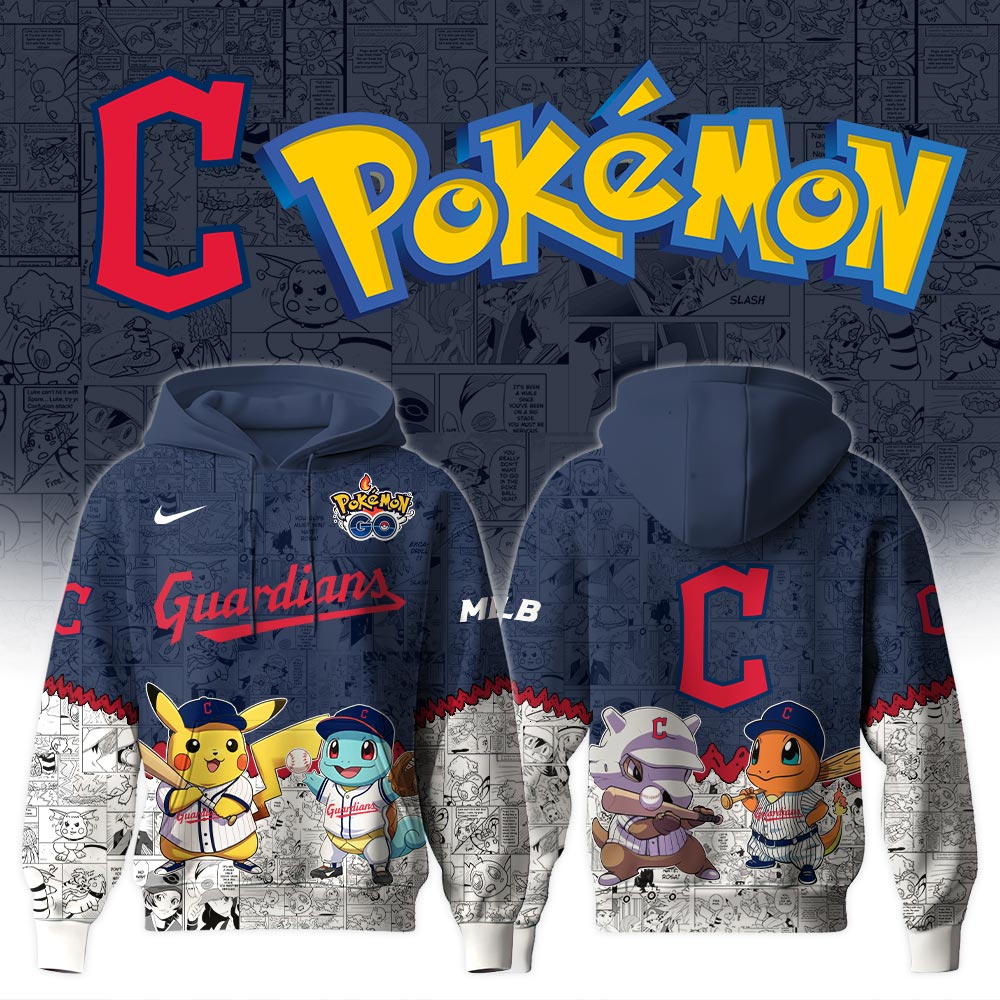 Cleveland Guardians Pokemon Baseball Hoodie