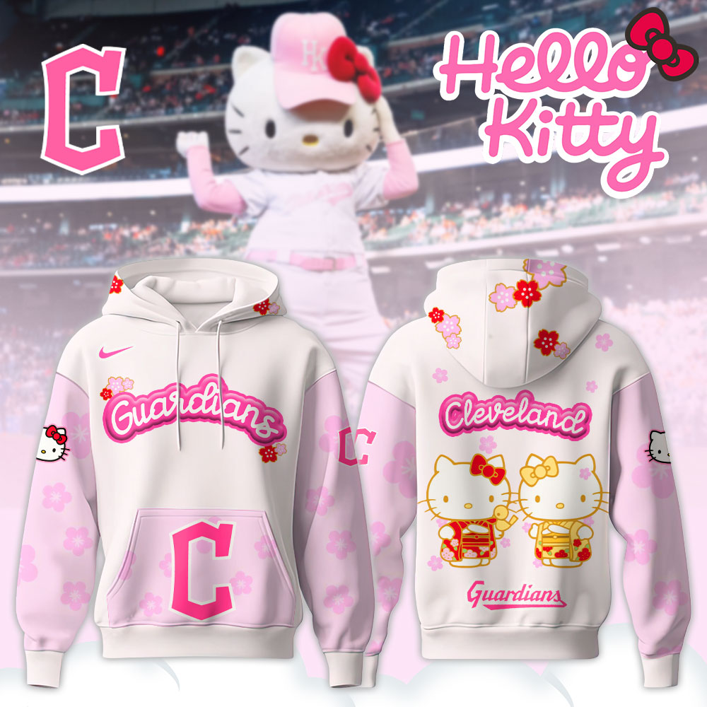 Cleveland Guardians Hello Kitty Happy Girls Day Baseball Jersey and Hoodie