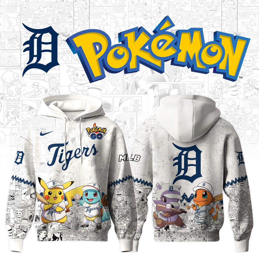 Detroit Tigers Pokemon Baseball Hoodie