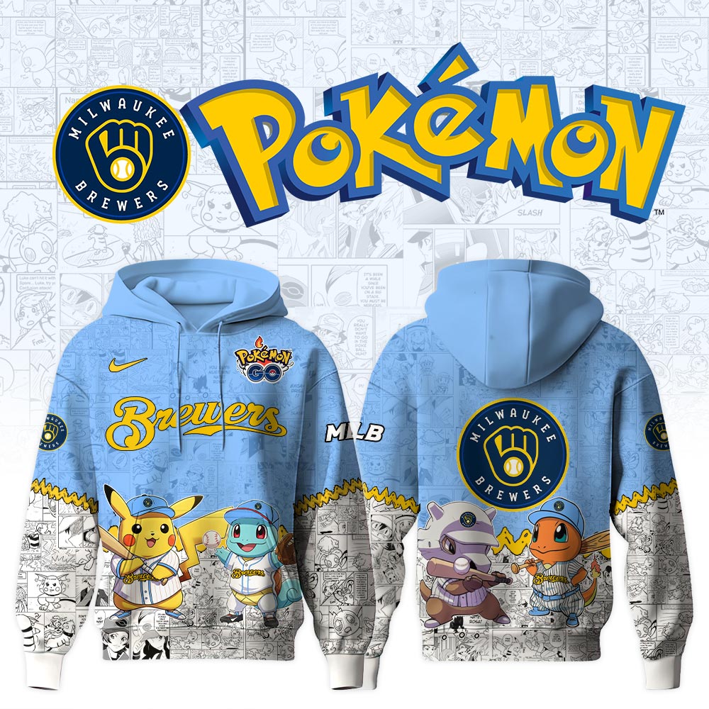 Milwaukee Brewers Pokemon Baseball Hoodie