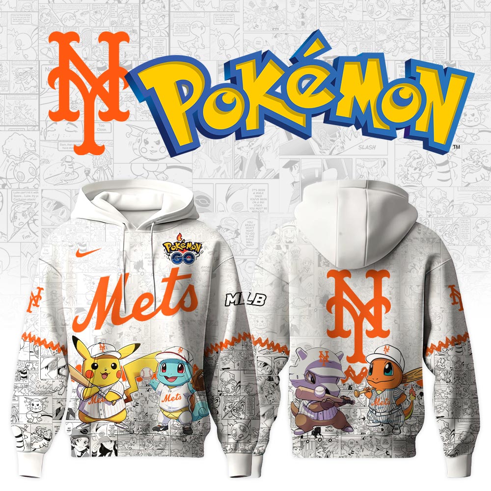New York Mets Pokemon Baseball Hoodie