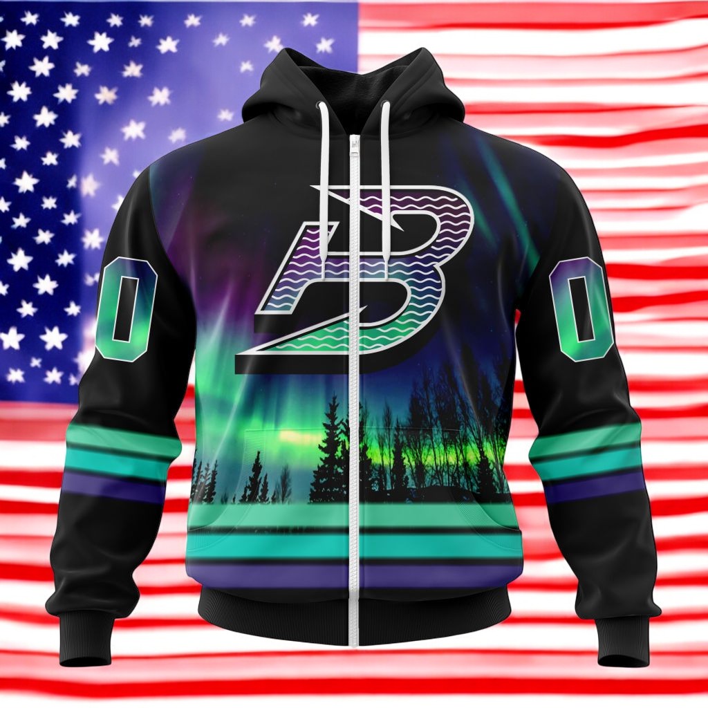 PWHL Boston Fleet With Northern Lights Hoodie