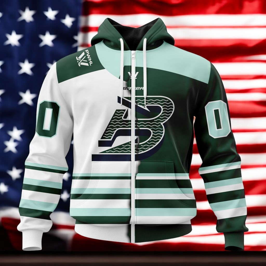 Personalized PWHL Boston Fleet Home Mix Away Hoodie