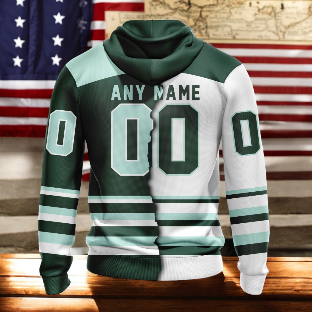 Alternative view of Personalized PWHL Boston Fleet Home Mix Away Hoodie