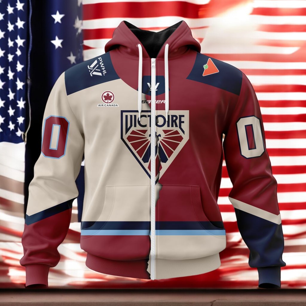 Personalized PWHL Montreal Victoire Home Mix Away Hoodie