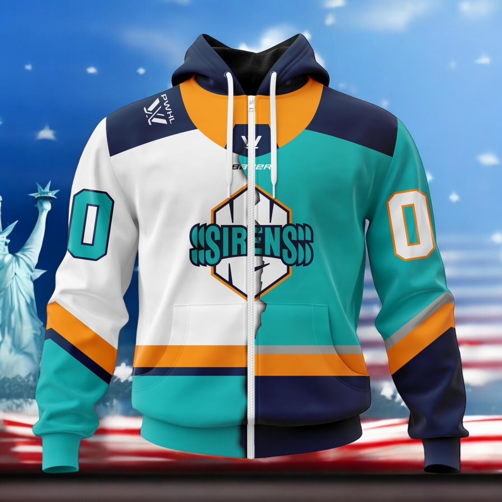 Personalized PWHL New York Sirens Home Mix Away Hoodie