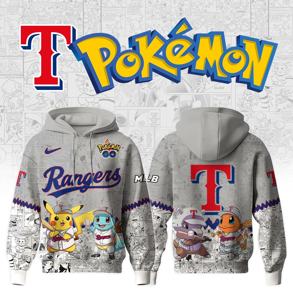 Texas Rangers Pokemon Baseball Hoodie