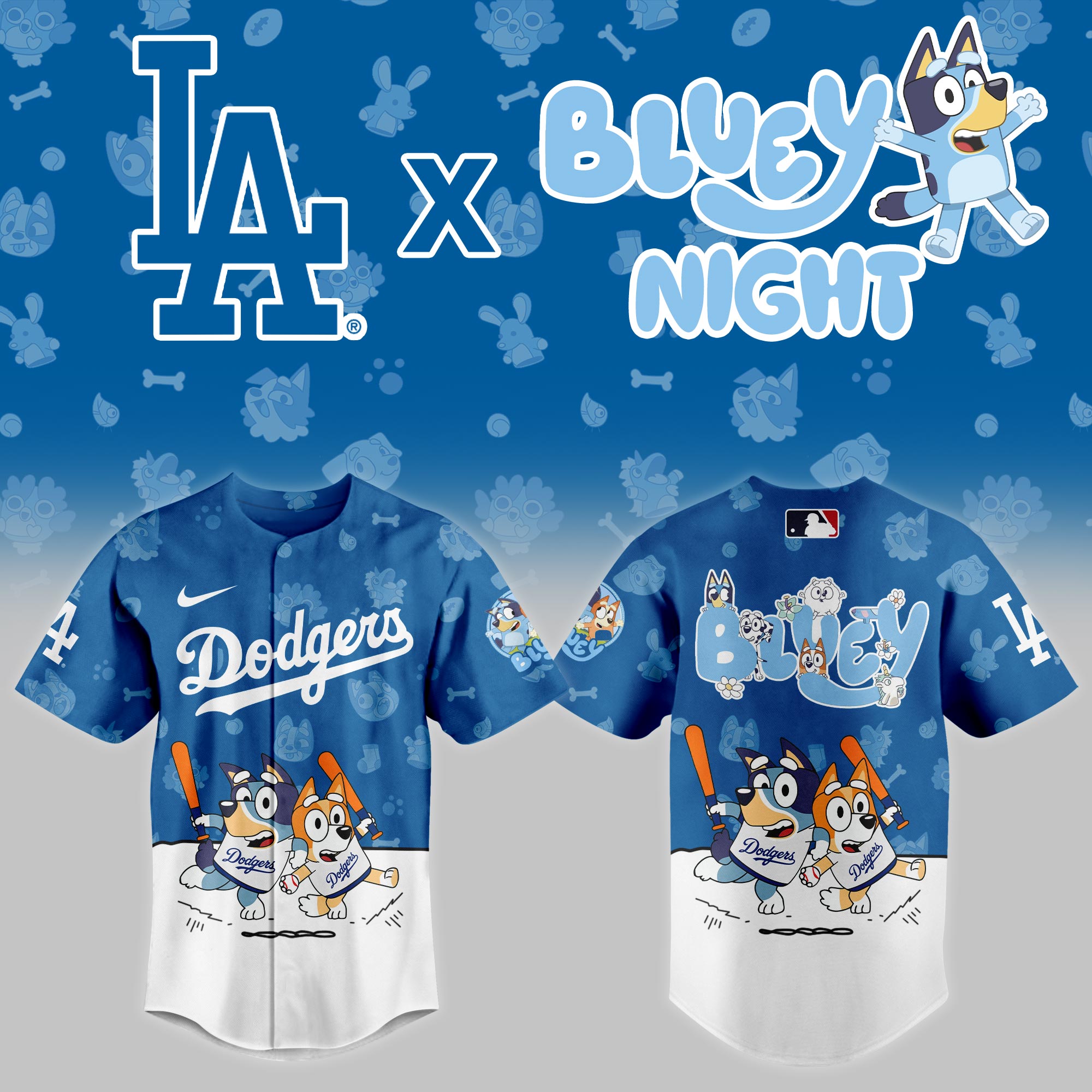 Los Angeles Dodgers MLB x Bluey Night Jersey