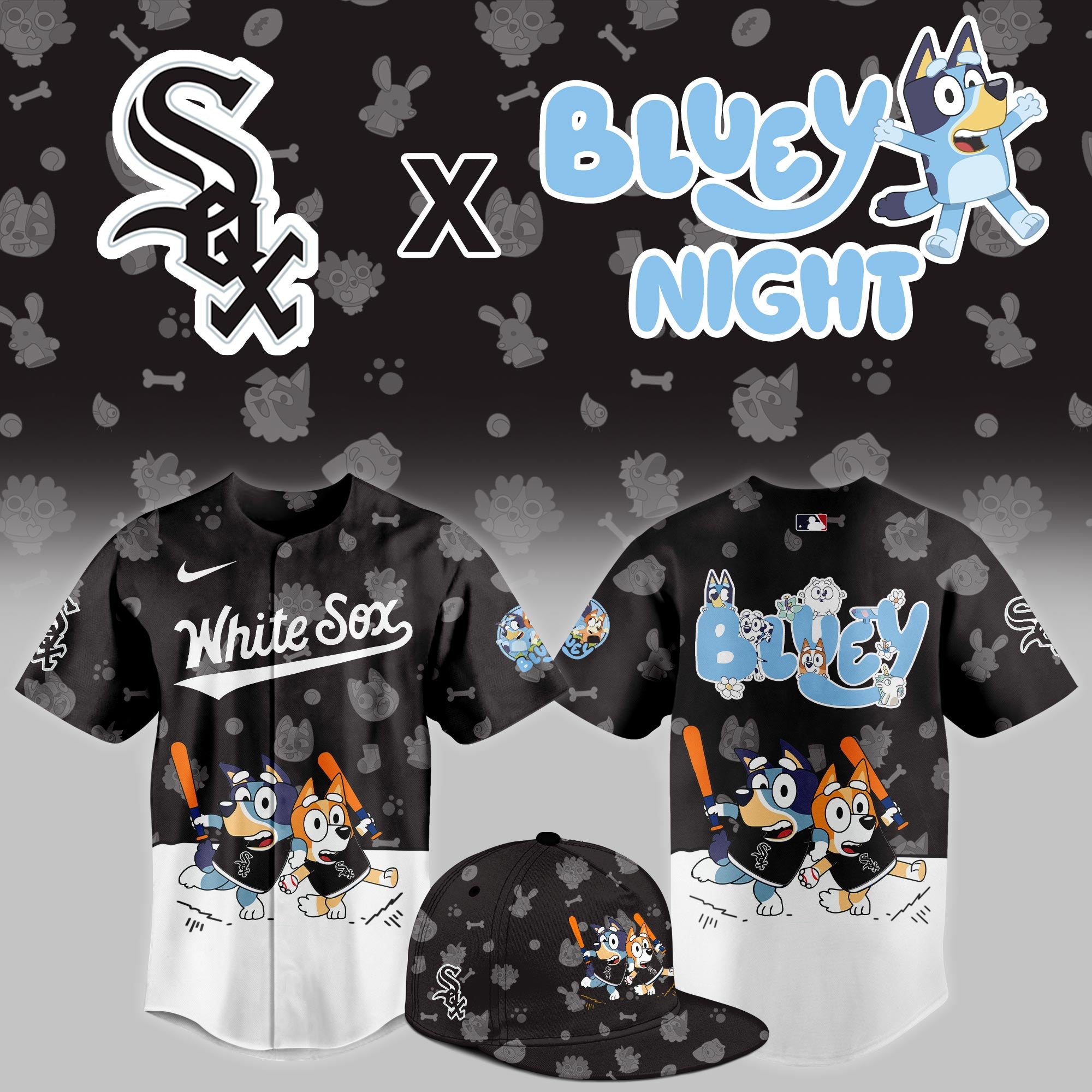 Chicago White Sox MLB x Bluey Night Jersey