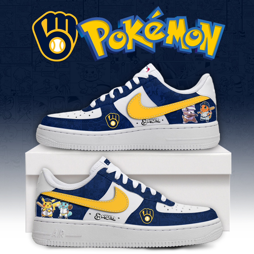 Milwaukee Brewers Pokemon Go Nike Air Force 1 Shoes