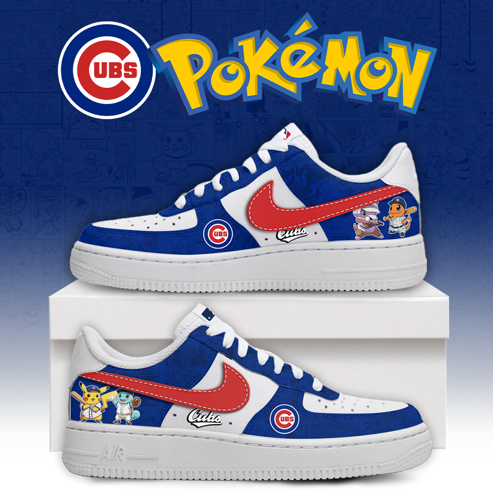 Chicago Cubs Pokemon Go Nike Air Force 1 Shoes