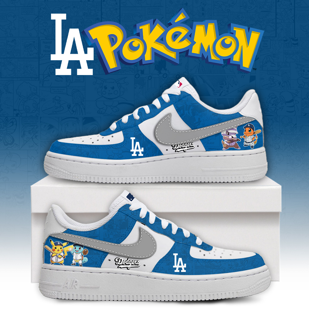 Los Angeles Dodgers Pokemon Go Nike Air Force 1 Shoes