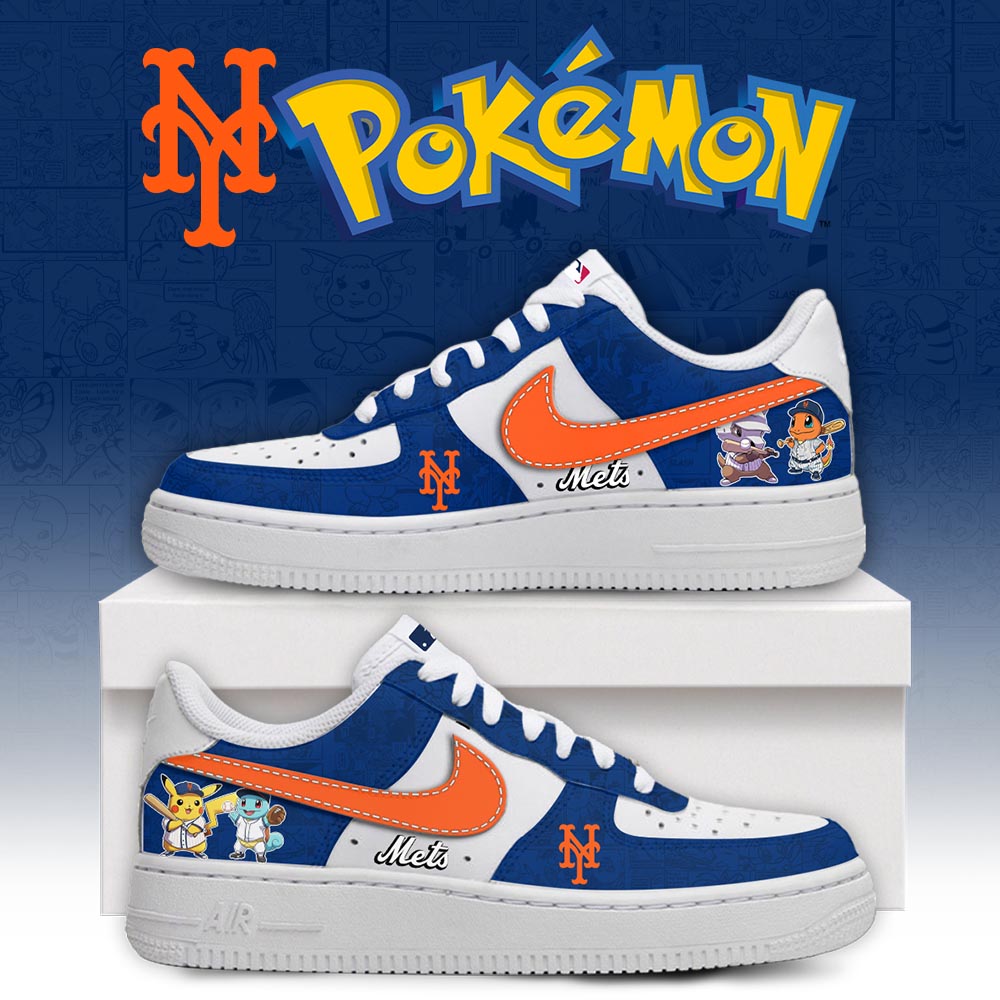 New York Mets Pokemon Go Nike Air Force 1 Shoes