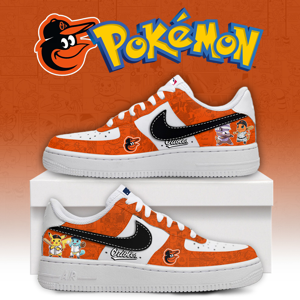 Baltimore Orioles Pokemon Go Nike Air Force 1 Shoes