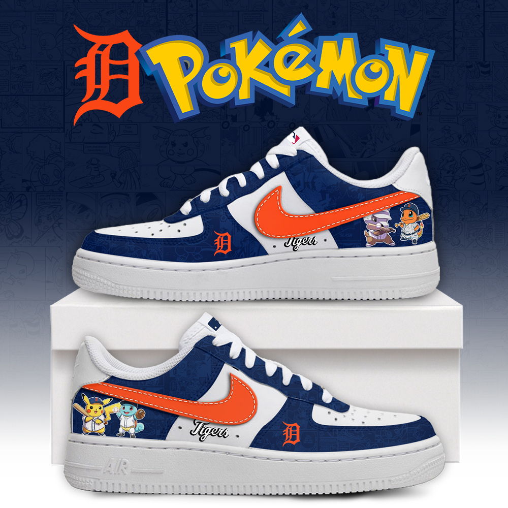 Detroit Tigers Pokemon Go Nike Air Force 1 Shoes