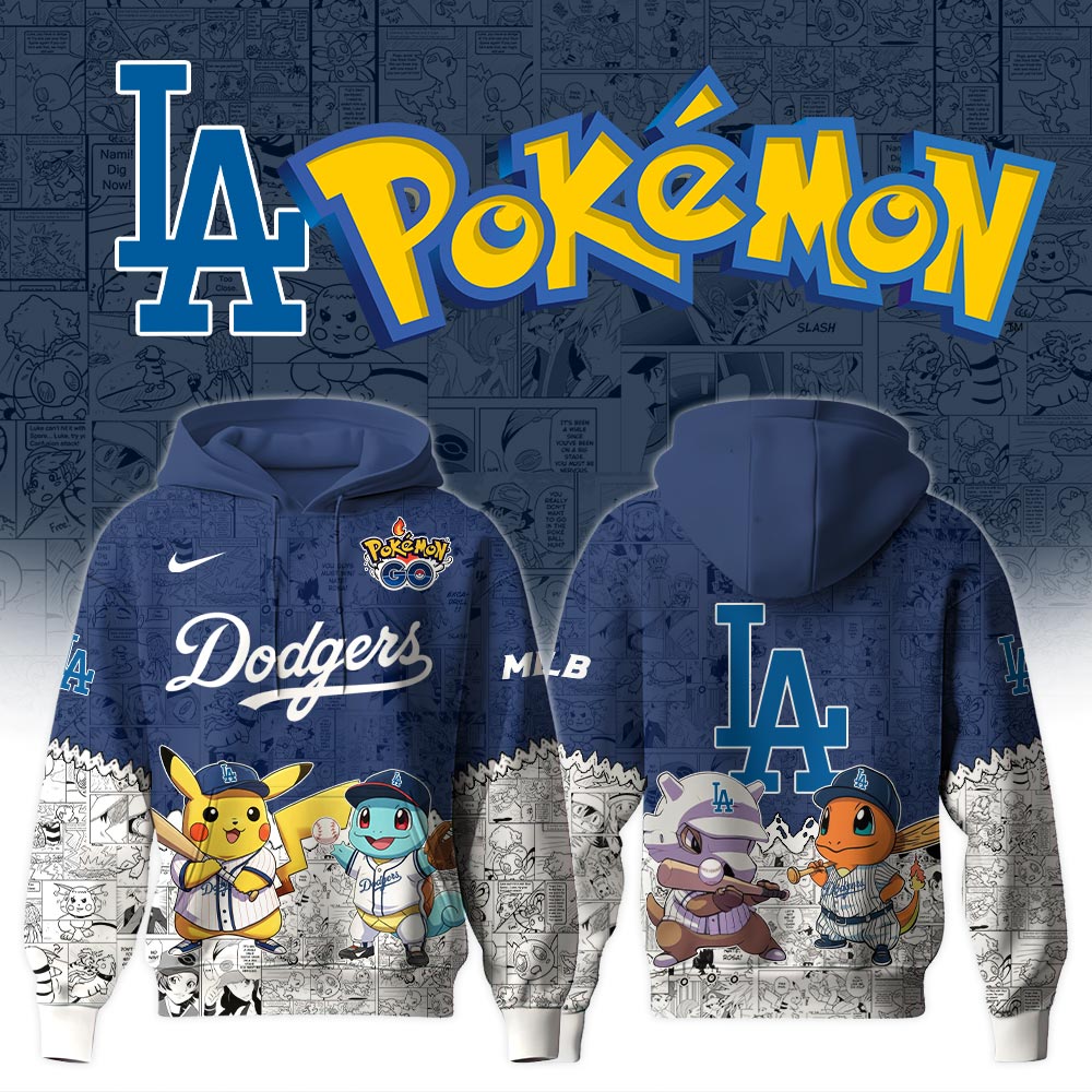 Los Angeles Dodgers Pokemon Baseball Hoodie