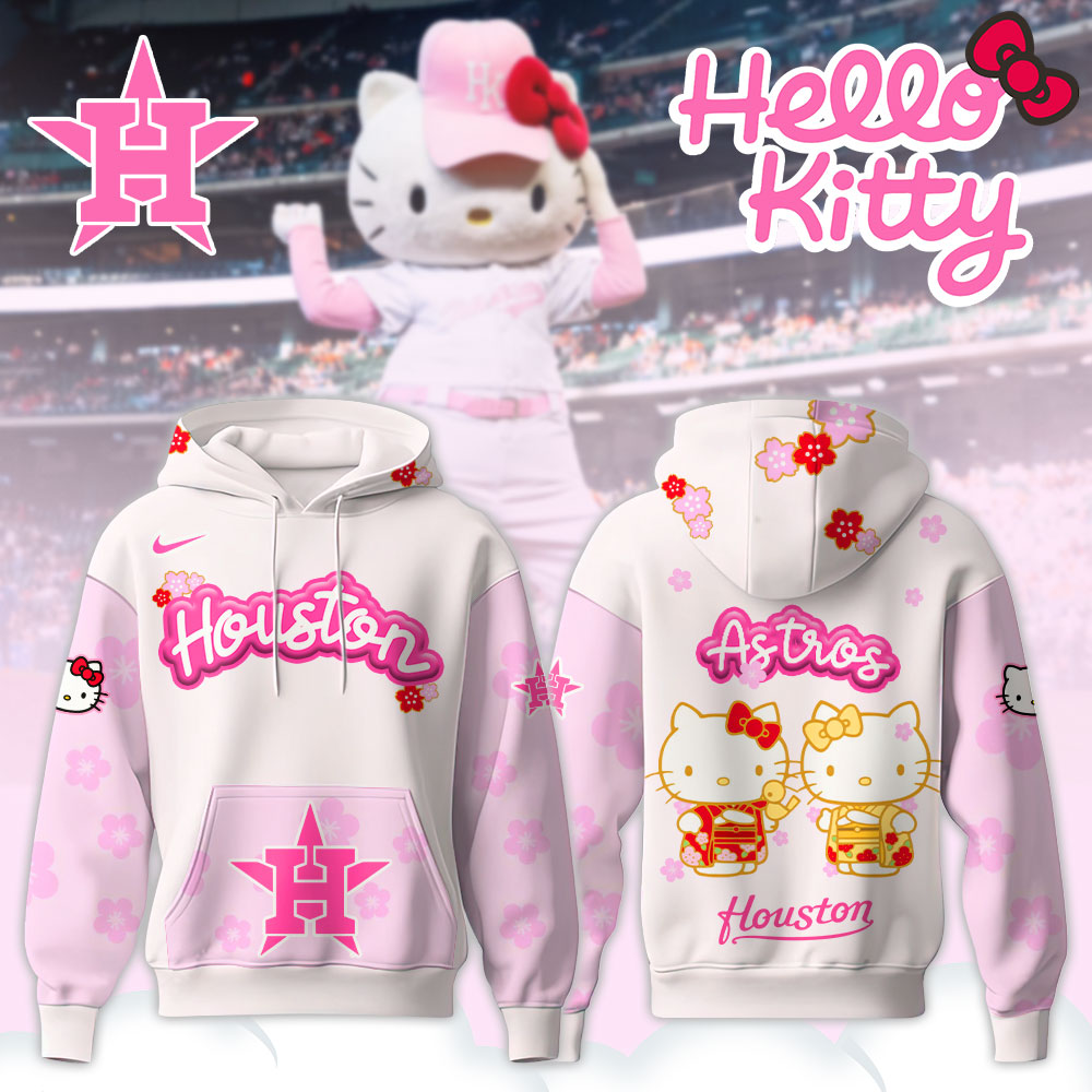 Houston Astros Hello Kitty Happy Girls Day Baseball Jersey and Hoodie