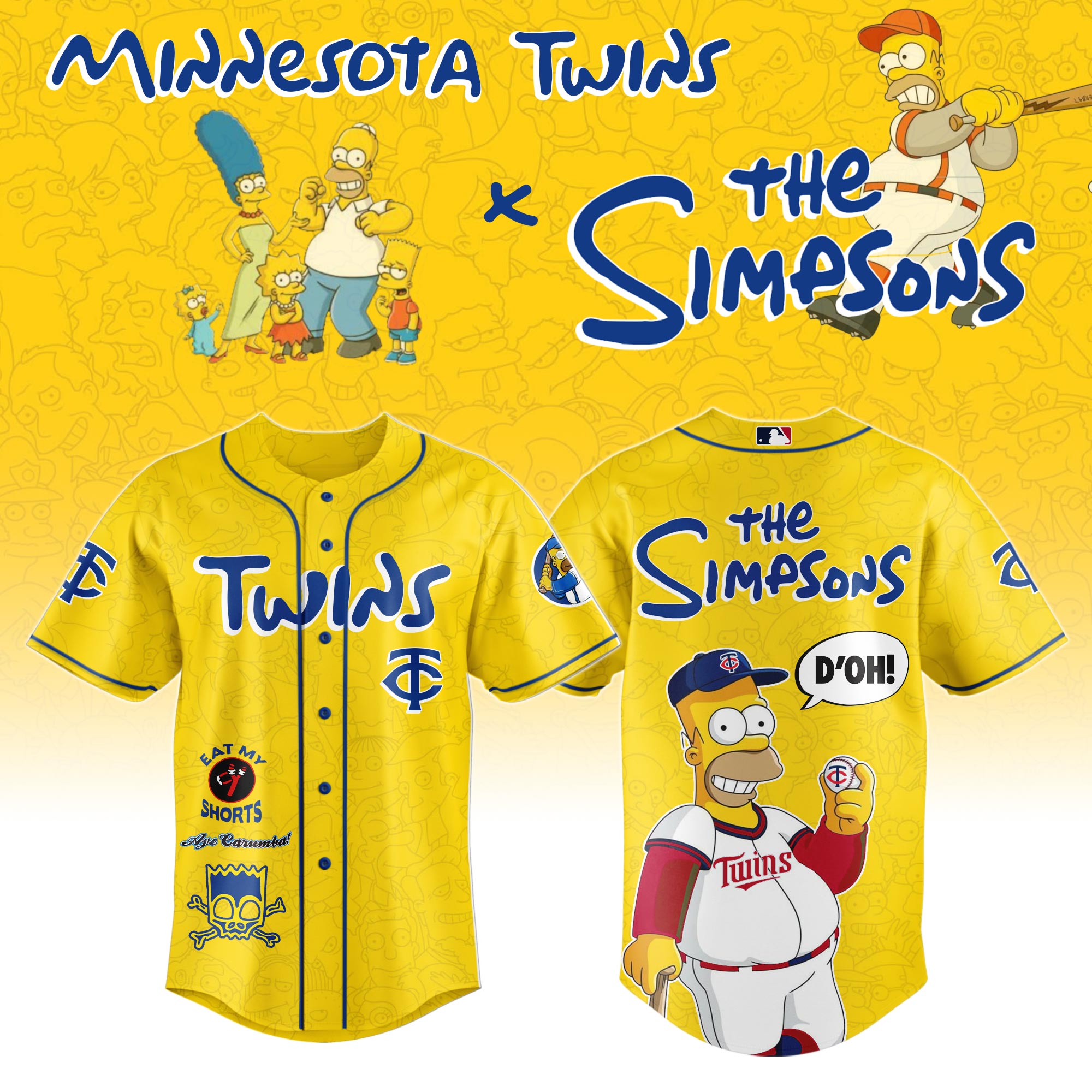 The Simpsons mix MLB Minnesota Twins Jersey