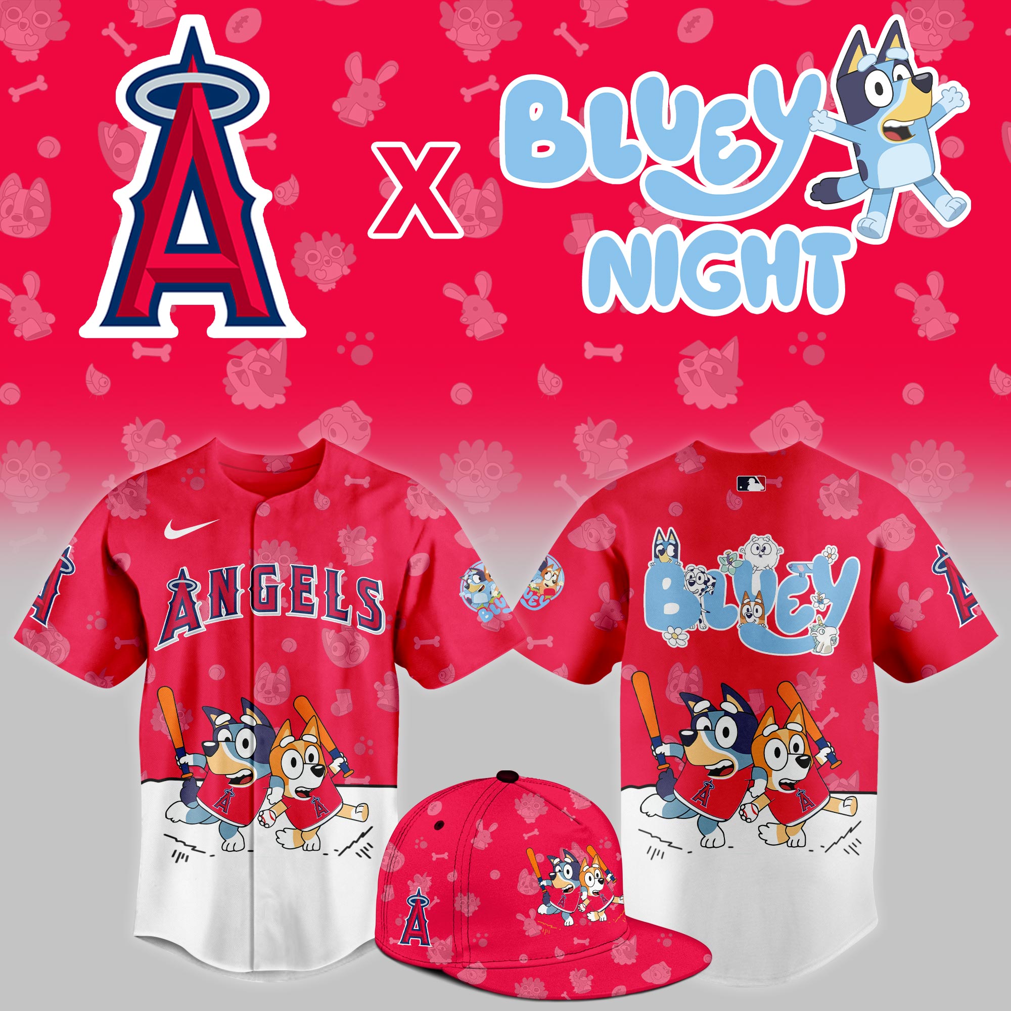 Los Angeles Angels MLB x Bluey Night Jersey