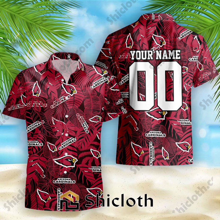 Arizona Cardinals Custom Name And Number NFL New Summer Hawaiian Pattern Shirt