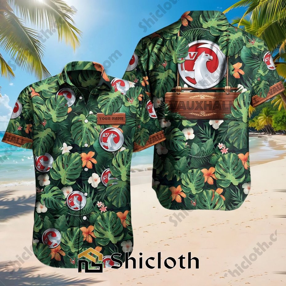 Custom Name Vauxhall Tropical Floral Hawaiian Shirt