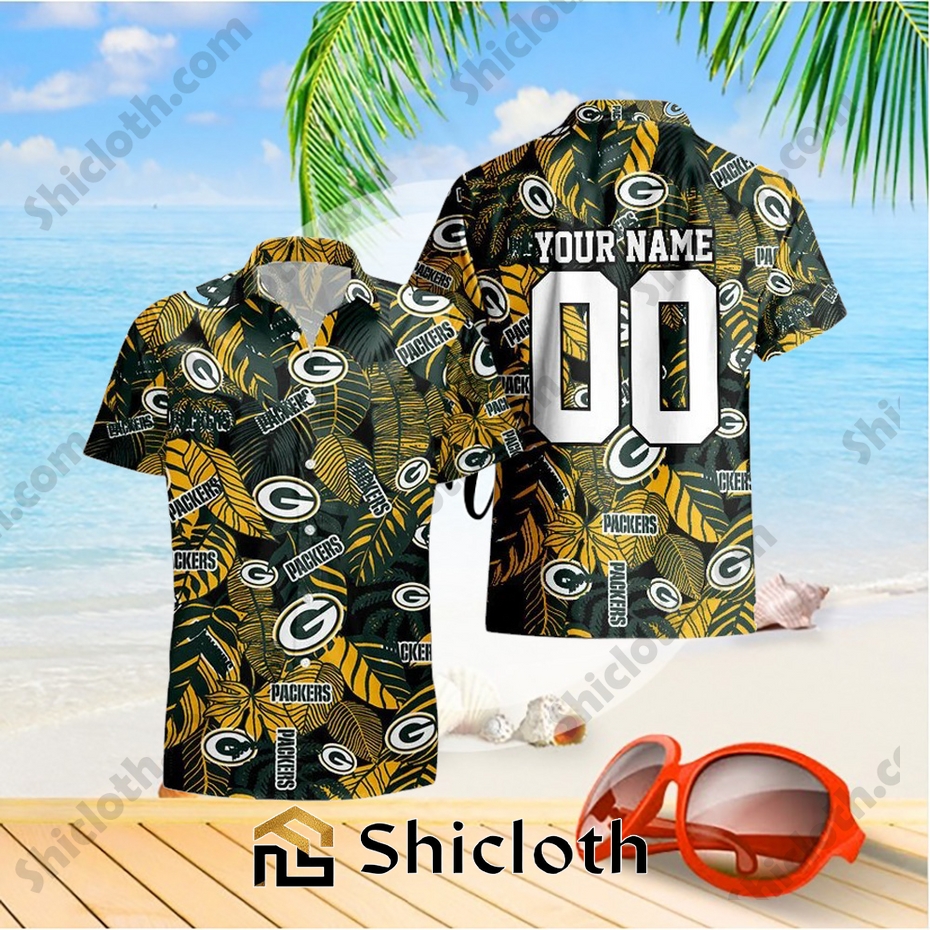 Green Bay Packers Custom Name And Number NFL New Summer Hawaiian Pattern Shirt
