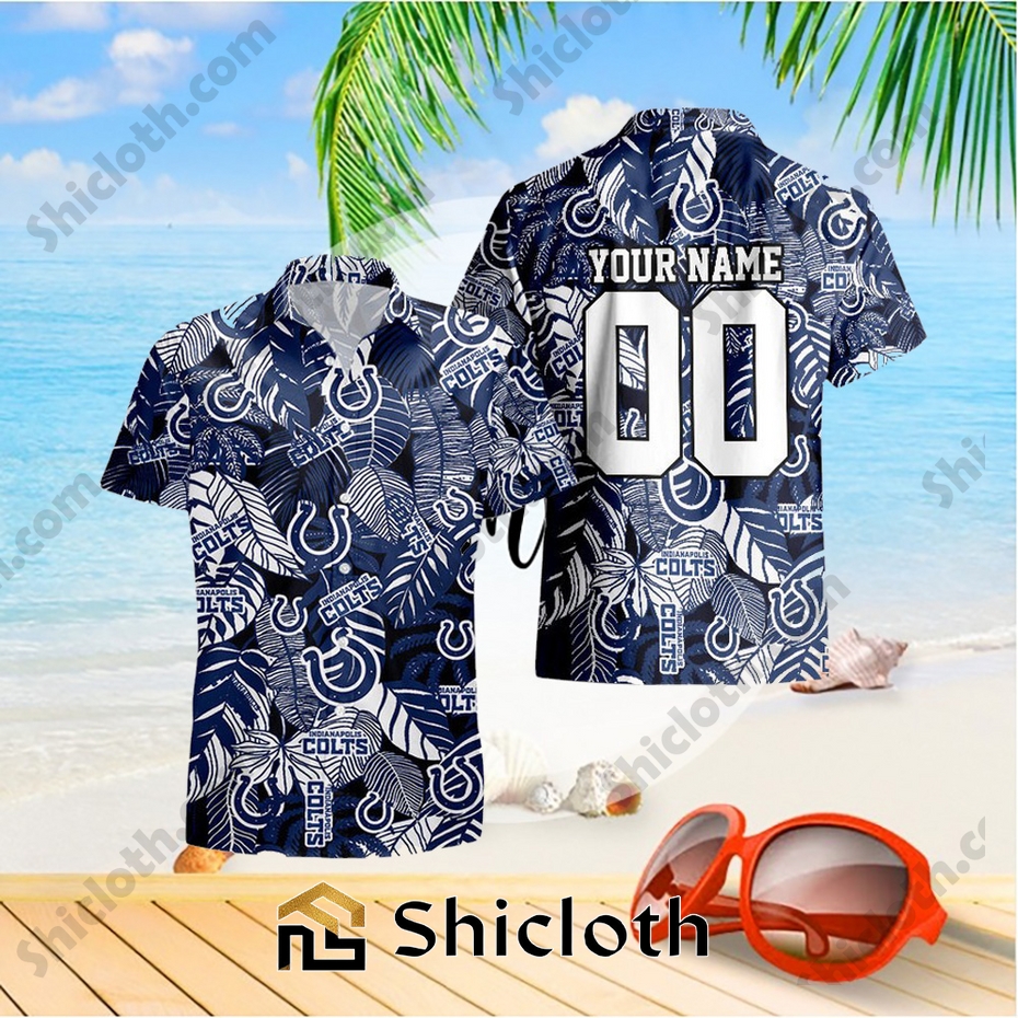 Indianapolis Colts Custom Name And Number NFL New Summer Hawaiian Pattern Shirt