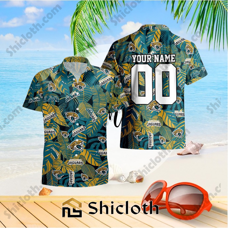 Jacksonville Jaguars Custom Name And Number NFL New Summer Hawaiian Pattern Shirt