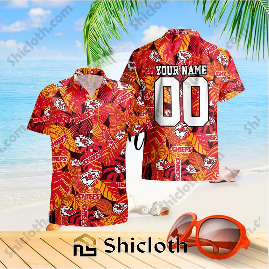 Kansas City Chiefs Custom Name And Number NFL New Summer Hawaiian Pattern Shirt