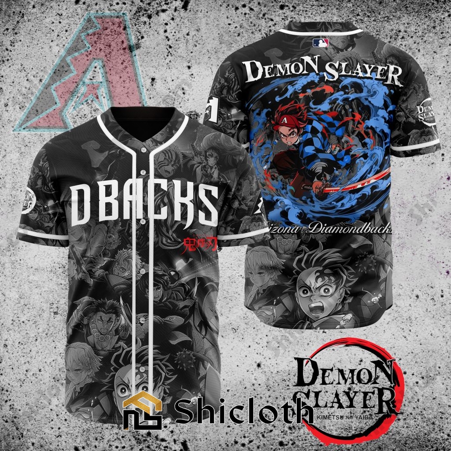 MLB Arizona Diamondbacks X Demon Slayer Baseball Jersey
