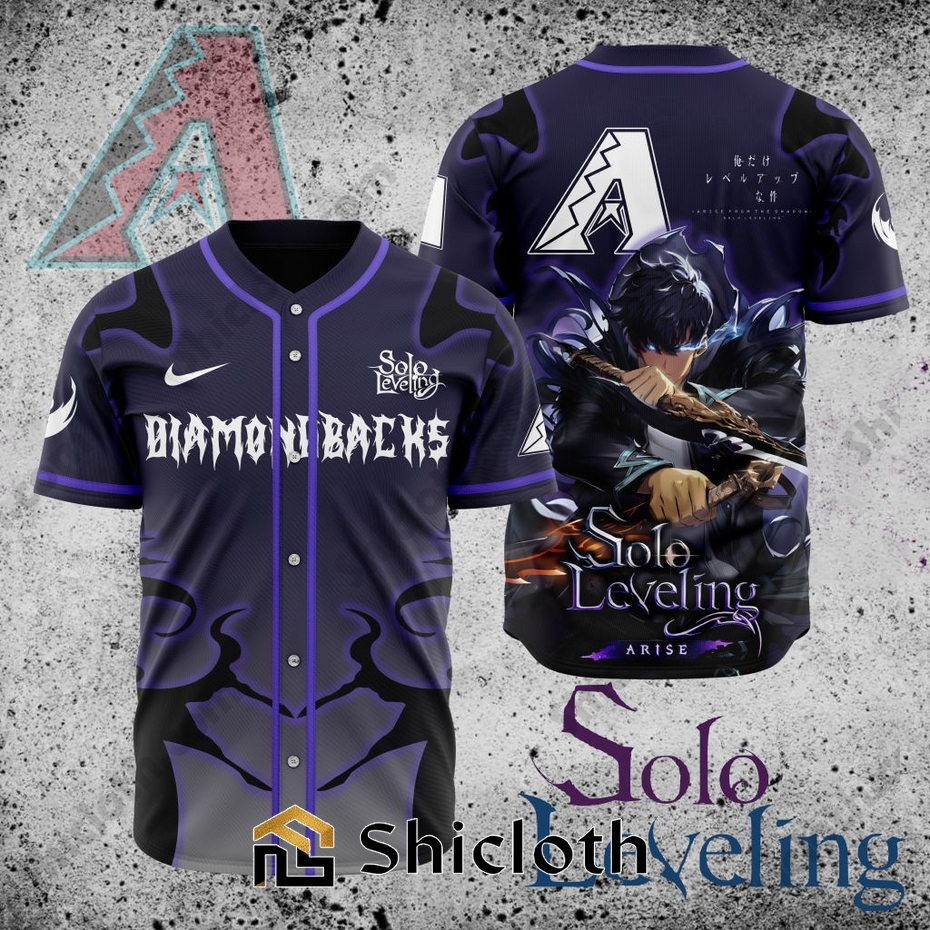 MLB Arizona Diamondbacks X Solo Leveling Baseball Jersey