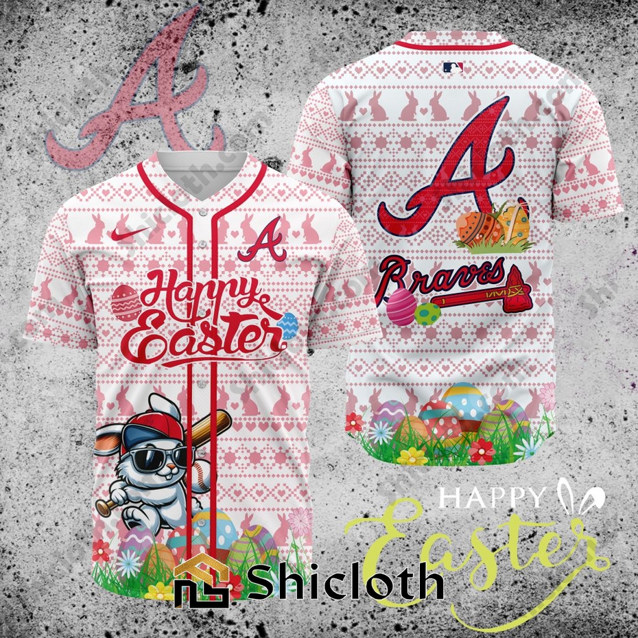 MLB Atlanta Braves Happy Easter Baseball Jersey