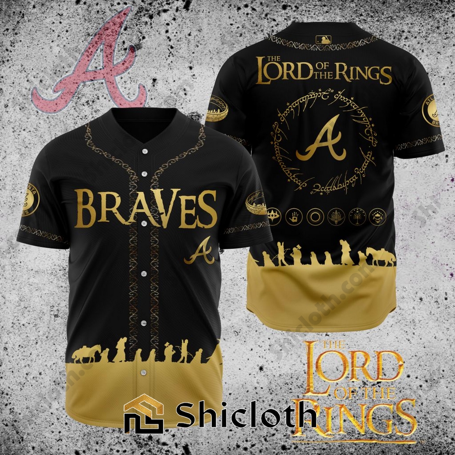MLB Atlanta Braves X The Lord Of The Rings Baseball Jersey