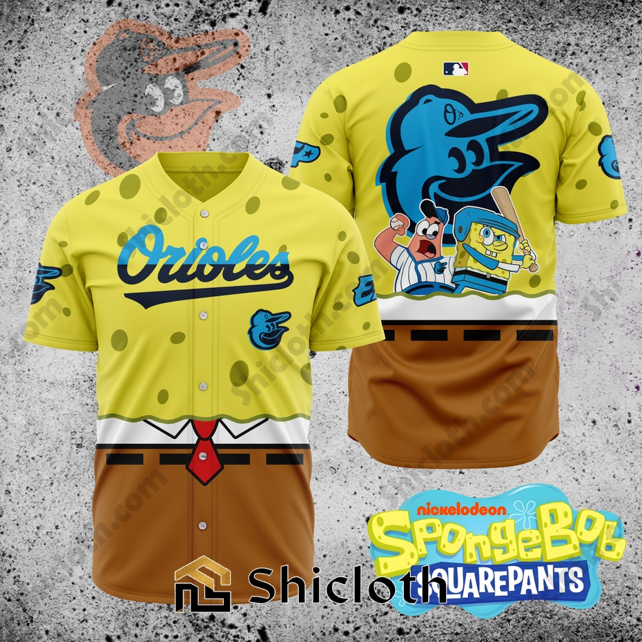 MLB Baltimore Orioles X SpongeBob Baseball Jersey