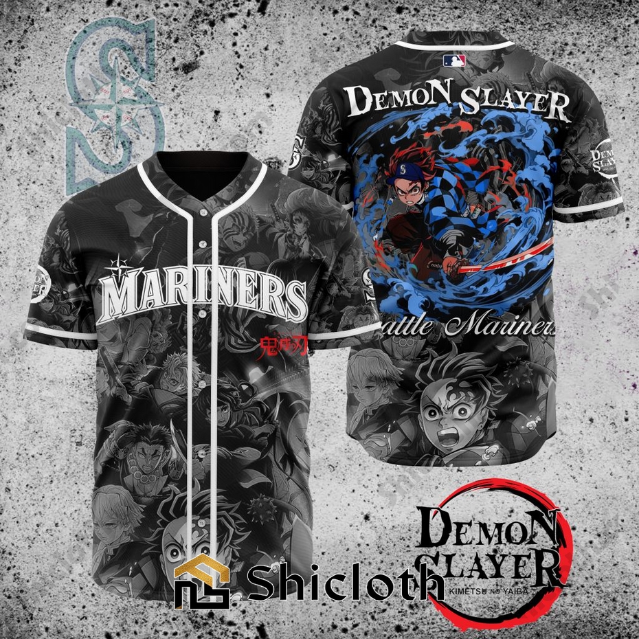 MLB Seattle Mariners X Demon Slayer Baseball Jersey