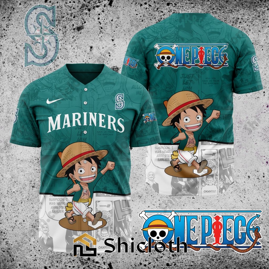 MLB Seattle Mariners X One Piece Luffy Baseball Jersey
